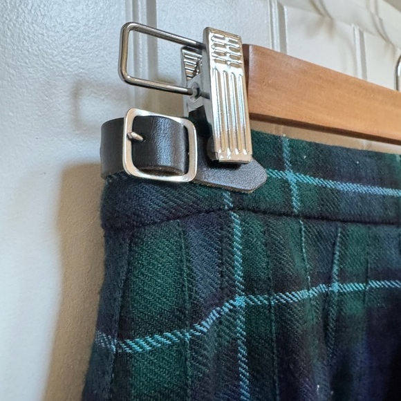 Vintage 100% New Wool Blue and Green Tartan Knee Length Kilt. Size UK 12… - Picture 6 of 7